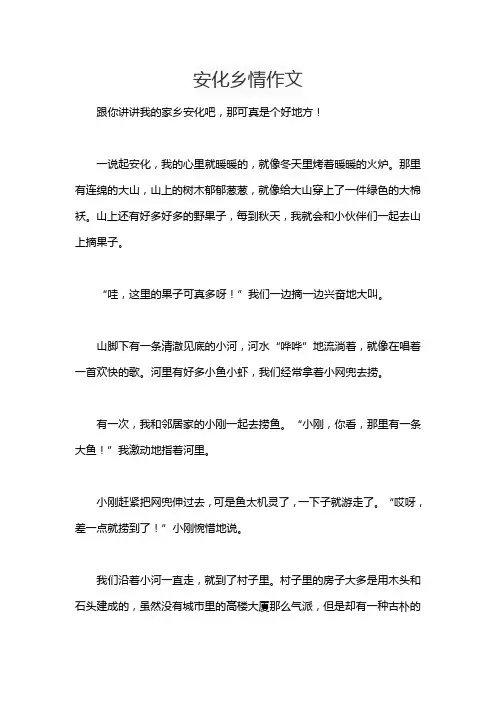 安化乡情作文