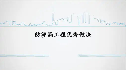防渗漏优秀做法 (示例)