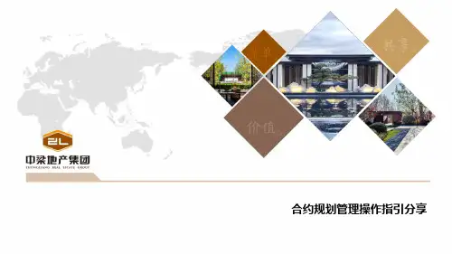 国内标杆地产集团     合约规划操作指引分享-成本管理部