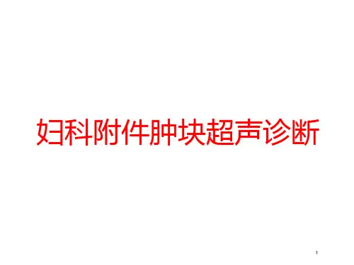 妇科附件肿块超声诊断培训ppt课件