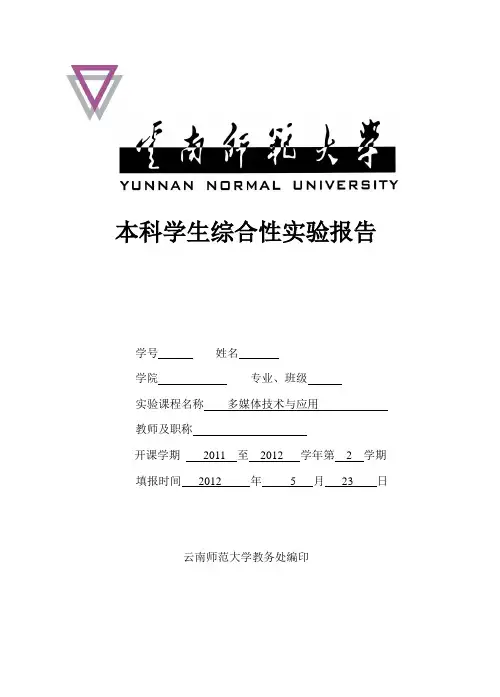 Premiere综合实验报告