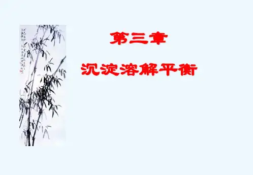 第三章沉淀溶解平衡