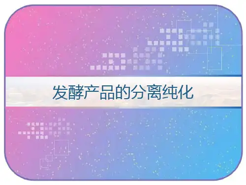 发酵产品的分离纯化 PPT