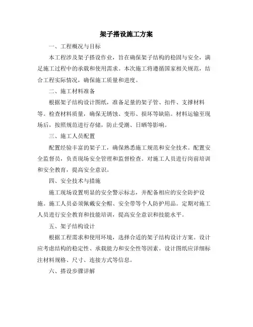 架子搭设施工方案
