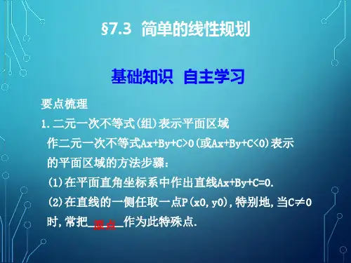 高二数学2017年新简单的线性规划课件