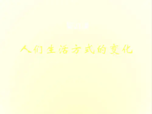 人们生活方式的变化PPT课件12 人教版