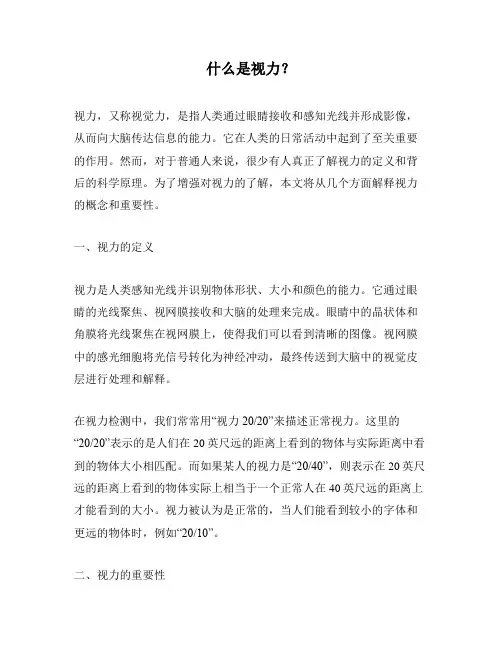 什么是视力？