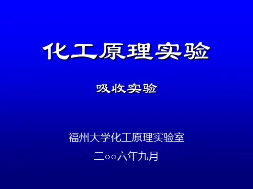 化工原理实验_吸收实验