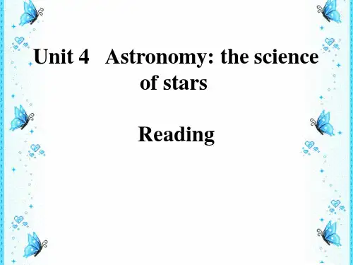 高中英语《Unit 4   Astronomy the science of stars》优质教学课件