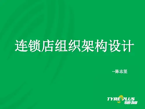 连锁店组织架构设计 - 陈志坚