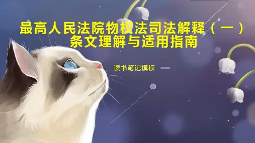 最高人民法院物权法司法解释(一)条文理解与适用指南