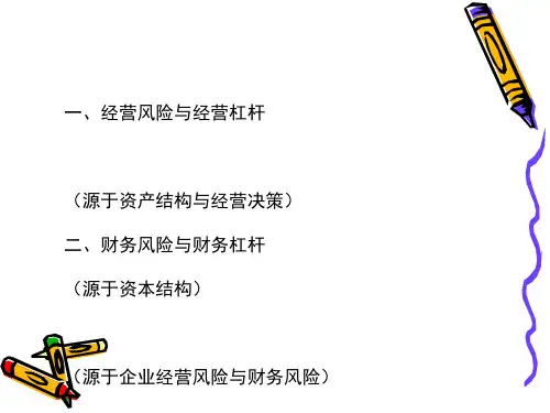 杠杆效应与资本结构概述(ppt45张)