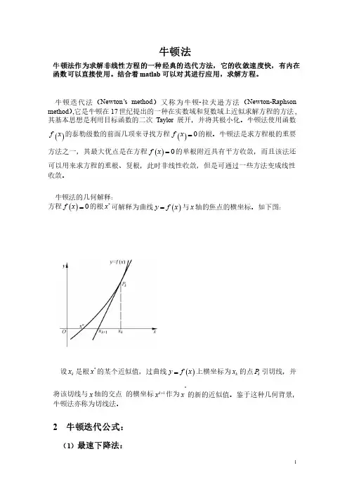 最优化理论与方法——牛顿法