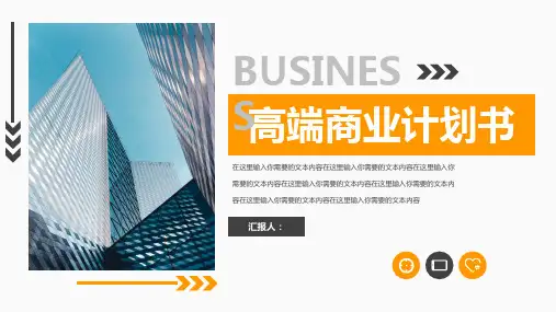 高端商业计划书PPT模板