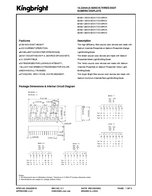 Cree XP-E LED 产品说明书