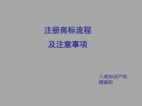 商标注册流程及注意事项 隋
