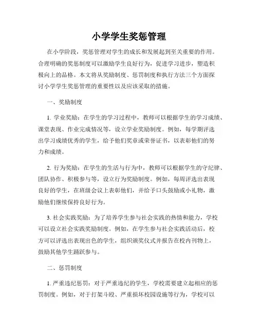 小学学生奖惩管理