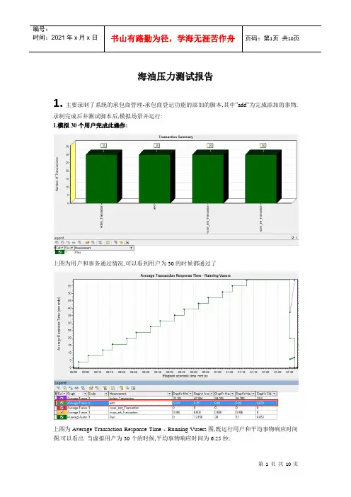 压力测试和结果分析实例