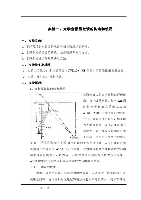 金相实验操作规程