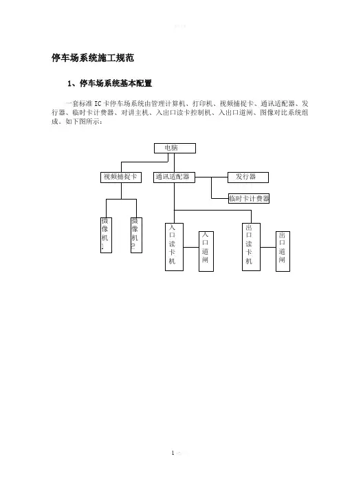 停车场系统施工工艺