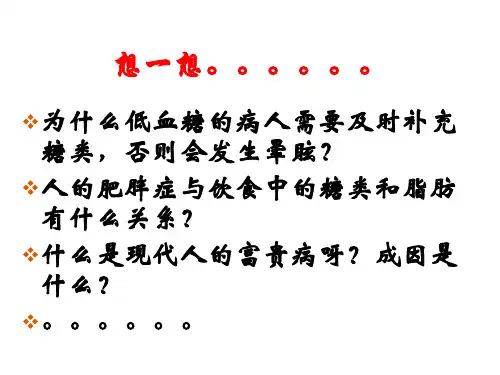 1糖类和脂质