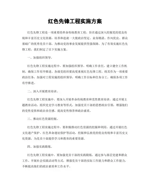 红色先锋工程实施方案