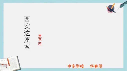 语文版中职语文(职业模块 工科通用)第4课《西安这座城》ppt课件3