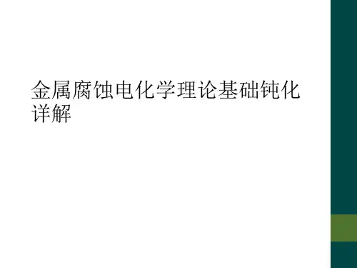 金属腐蚀电化学理论基础钝化详解