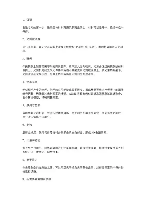 芯片设计制作生产流程