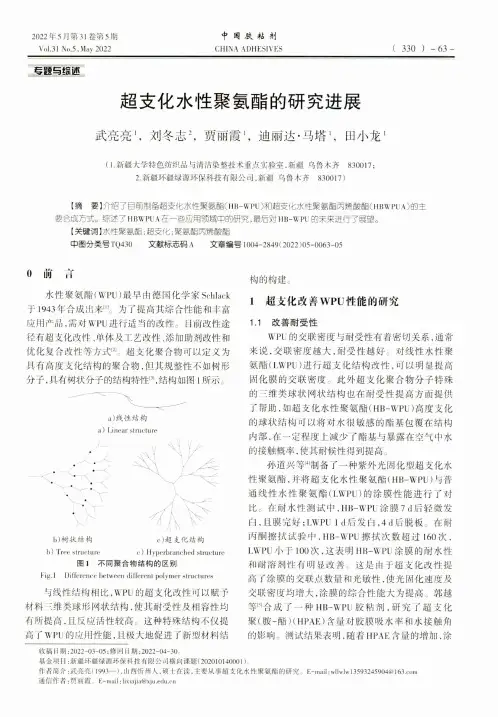 超支化水性聚氨酯的研究进展