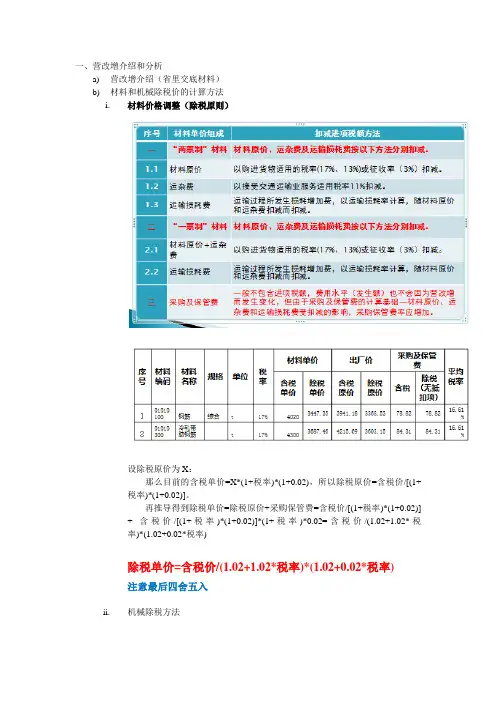 清单大师软件营改增培训