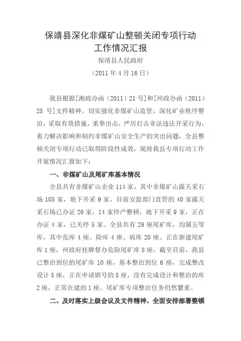 湖南省深化非煤矿山整顿关闭专项行动