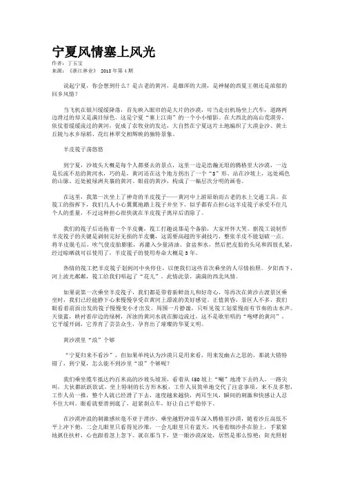宁夏风情塞上风光