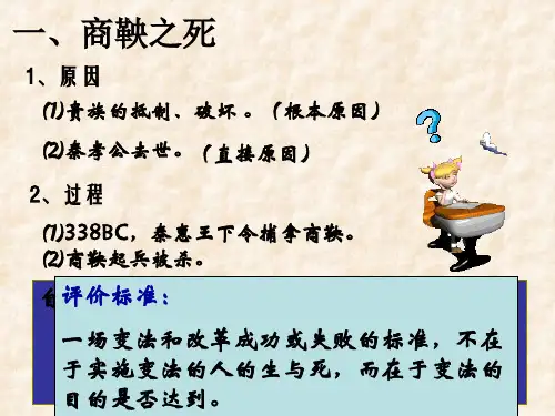 高中历史选修1《第二单元商鞅变法 富国强兵的秦国》1131人教PPT课件