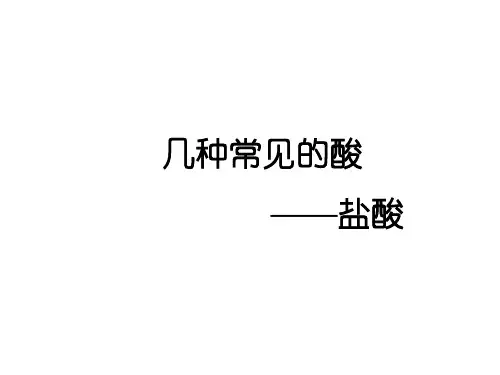 九年级化学盐酸