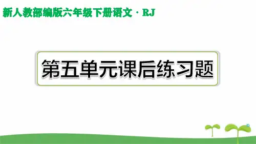 人教部编版六年级语文下第五单元课后练习题含答案