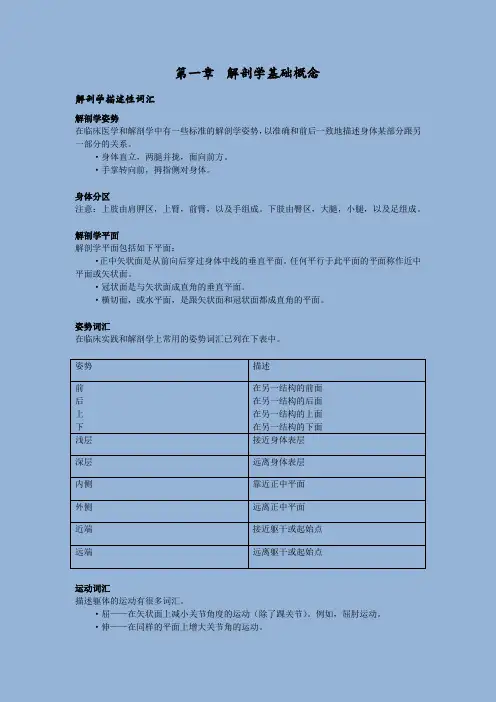 解剖学 第一章