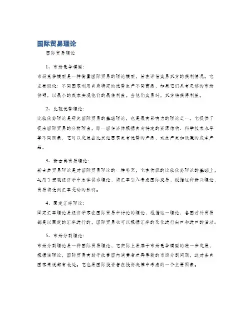 国际贸易理论