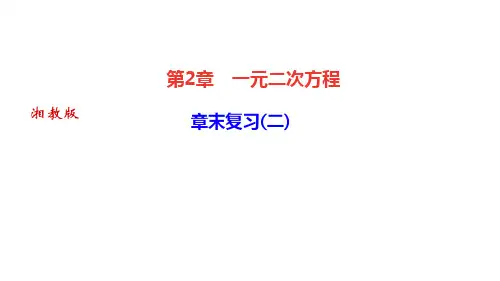 湘教版九年级数学上册作业课件 第2章 一元二次方程 章末复习(二)