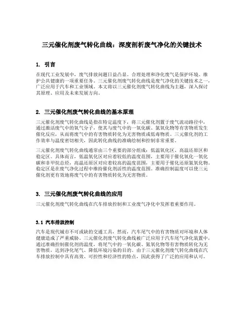 三元催化剂废气转化曲线
