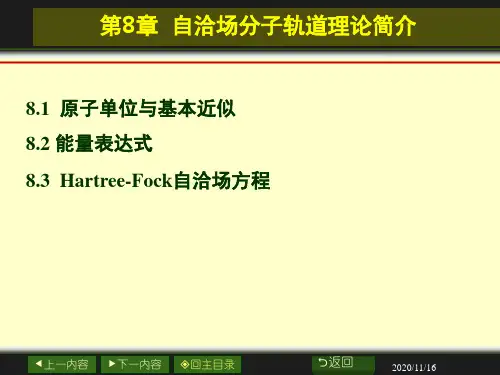 第7章 自洽场分子轨道理论简介概论