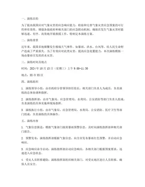 气象灾害应急预案__演练