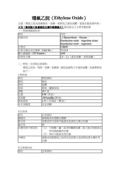 环氧乙烷EthyleneOxide