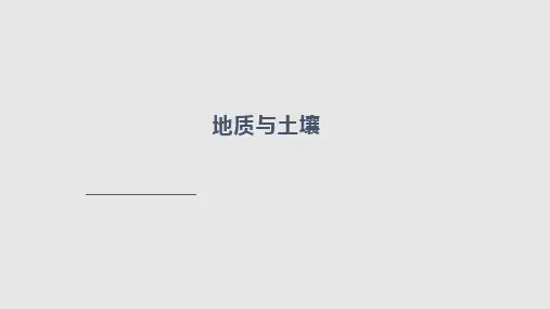 地质与土壤PPT课件