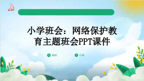 小学班会：网络保护教育主题班会PPT课件