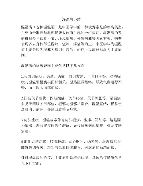 湿温病小结