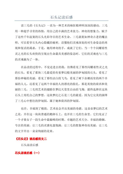 石头记读后感