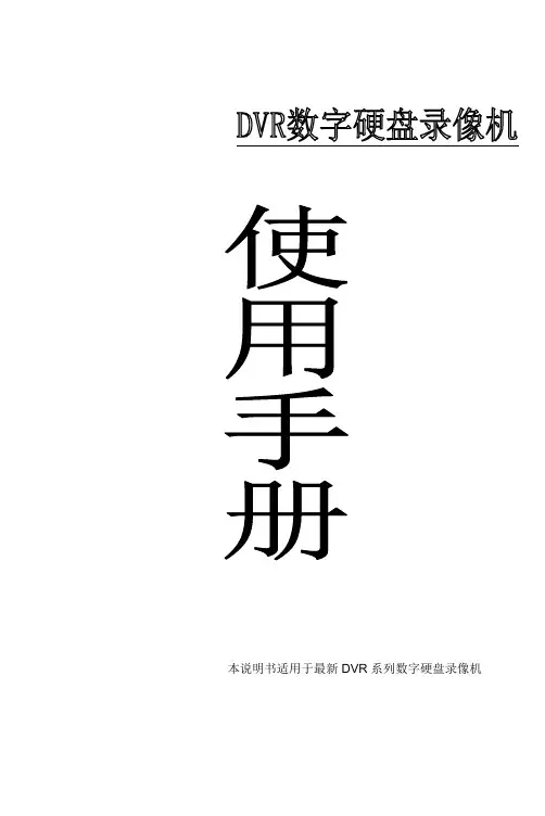 DVR说明书(中文版)