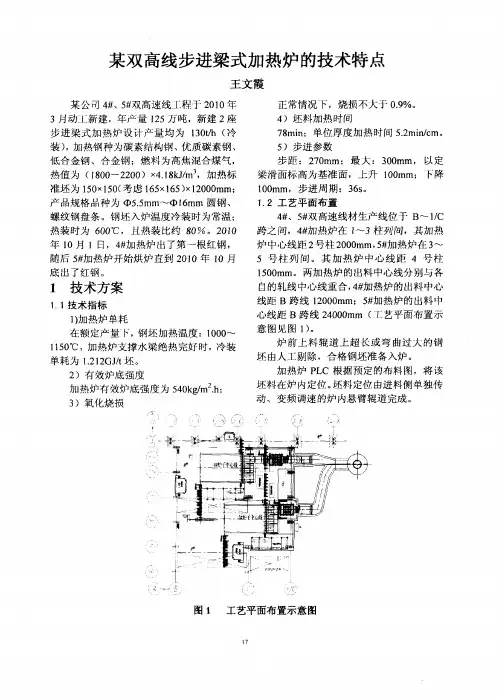 某双高线步进梁式加热炉的技术特点