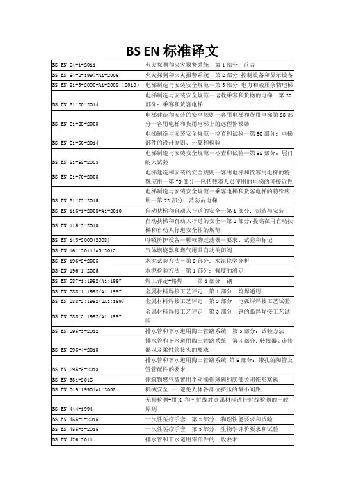 BS EN标准译文